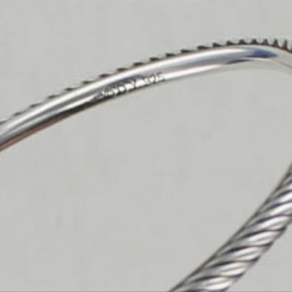 David Yurman 3mm Stackable Cable Bangle Bracelet - Picture 5 of 6